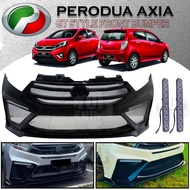 PERODUA AXIA 2017-2021 GT STYLE FRONT BUMPER WITH DAYLIGHT LED (GT) MATERIAL FIBER AXIA GT BUMPER DE