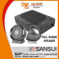 [AAAONLINE] Sansui Car Underseat Active Subwoofer 6x9'' 650w + 2" Full Range Tweeter Car Speaker