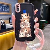 Casing hp for VIVO Y91 Y91i Y93 Y95 Y91C Y1S Y90 Case Creative Pattern Cute Cat Silicone Phone Case 