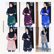BAJU MUSLIMAH TSHIRT MUSLIMAH LABUH MURAH MAWAR - PLUS SIZE T SHIRT MUSLIMAH SUKAN | T SHIRT MUSLIMA