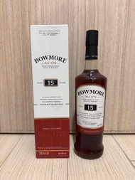 [聖誕節精選：2024世界威士忌大賽金獎］Bowmore 15年雪莉桶單一純麥威士忌 700ml , 43%