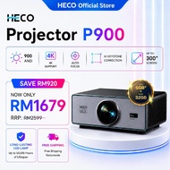 Heco P900 Smart Projector｜900 ANSI | 7600 Lumens | Native 1080P | 4K Decoding | Auto Focus+Obstacle 