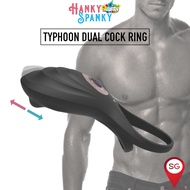 Typhoon Dual Motor &amp; Double Cock Ring, Sliding &amp; Vibration, Adult Men Penis Vibrator Sex Toys