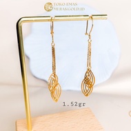 Anting Emas Asli Hooks Dubai Chenel Gold Emas Anting Dubai Panjang