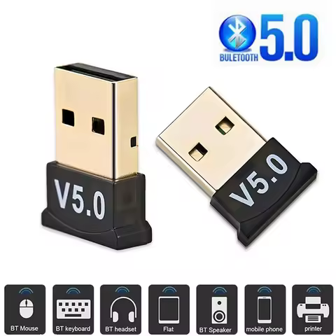 USB Bluetooth 5.0 Adapter Transmitter Receiver Bluetooth Audio Bluetooth Dongle Wireless USB Adapter