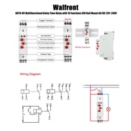 Hot Trend- <br>Delay Time Relay Multifunctional Timer AC DC Contactor Relay Relay DIN Rail Mount 12V