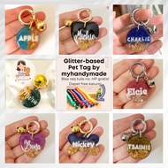 GANTUNGAN (FREE Necklace) Pet Tag Dog Tag Cat Tag Pendant Name Dog Cat Custom Name Dog Cat Animal Re