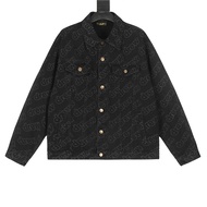 Smiley High Street Full Print Street Curtain drew Letter Jeans Men Women Style