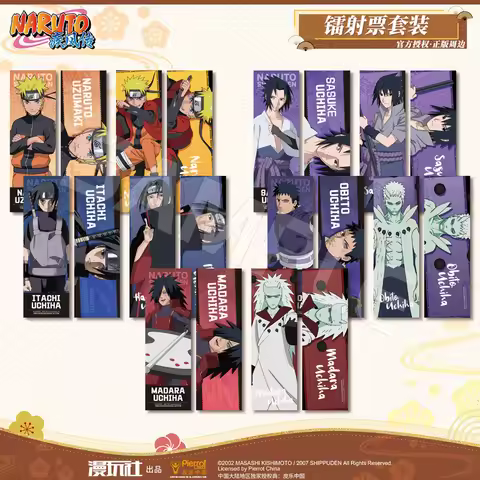 Naruto Sasuke Madara Itachi Obito China Official Authorization Cosplay Laser Ticket 2pcs/Set