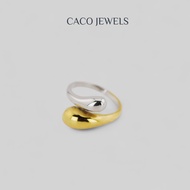 CACO Two-toned 18K Gold Plated Ring on 316 Titanium Steel "Krug (Ring)" (1 Piece)