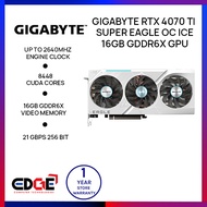 EDGE | GIGABYTE RTX 4070 Ti  Super Eagle OC Ice 16GB GDDR6X GPU Graphics Card Unit