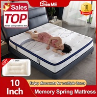 （COD) DreaMe Five Star Hotel 10 inch 10 Years Warranty Memory Spring Mattress Medium Hardness Beddin