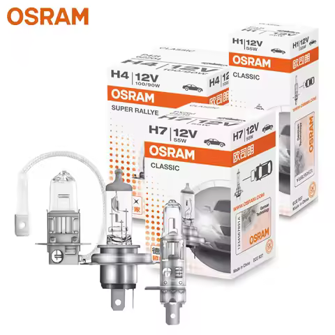 OSRAM H1 H4 H7 12V Car Halogen HeadLight Original Line Spare Parts 3200K Warm White Authentic Lamp A