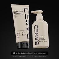 BASED Curly Duo: Premium Non-Toxic Curl Cream & Leave-In Conditioner Bundle - Defines Curls, Control