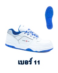 รองเท้าเซฟตี้ รุ่น 2001 Pangolin หนังแท้ สีขาว หัวเหล็ก พื้นยางสำเร็จรูป (CEMENTING) ทรงสปอร์ต