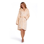 OLAOLA Plush Robes Fennec Fox Bathrobes with Hood Flannel Animal Bath Robe for Women Men (Small, Adu