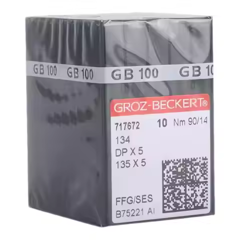 100 Pcs Genuine Groz Beckert Sewing Needle 134 DPX5 135X5 FFG/SES Nm 75/11 80/12 90/14 100/16 For In