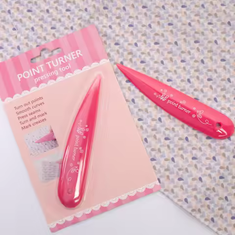 Pink Point Turner & Seam Creaser - 3-in-1 Sashiko Awl Fabric Scoring Tool Quilting Presser Origami F
