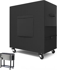 Patio Waterproof Cooler Cart Cover - Outdoor Ice Chest Protective Covers Fits Most 80 QT Drink Coole
