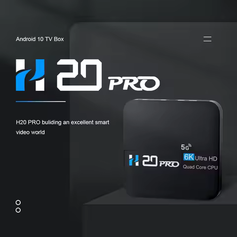 H20PRO Android 10.0 Smart TV Box 2GB RAM 8GB ROM Allwinner H616 2.4G/5G WIFI BT4.0 1000M 6K Media Pl