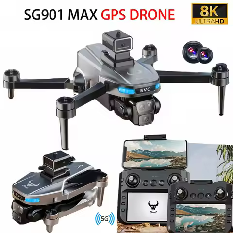 Drone 8K Professional GPS HD Camera Drones 5G WIFI FPV Video 4k UAV 5.9 inch large screen remote con