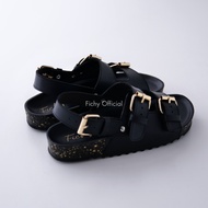 Fichy - Gold Series Flat Sandal/ Wanita Footbed/ Birken/ Sandal/ Sandal/ Wanita Flat Sandal/