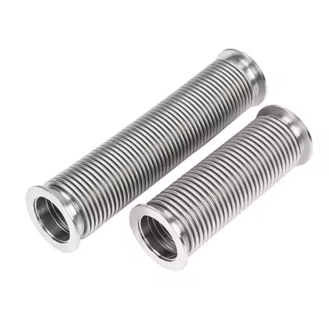 KF16 KF25 KF40 KF50 Vacuum Bellows Flexible Hose Pipe Fitting For Pump 304 Stainless Steel 100-500mm