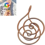 GOGOU Copper Palm Ring, Portable Adjustable Spiral Palm Ring,  Handmade Jewelry Accessories Reiki En