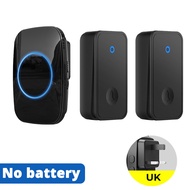 Waterproof Wireless Doorbell Self Powered Ring Bell No Battery UK Wireless Door bell 150M Range