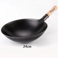 WOK BAJA HITAM RINGAN SUDAH SEASONING 34CM