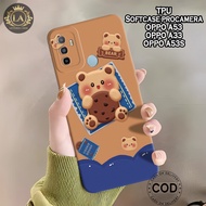 HP OPPO A53/A33/A53S - Leviora Case - Fashion Case Bear - Softcase OPPO A53/A33/A53S - Pro Camera Ca