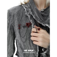 Brooch Niche Design High-End Dark Chain Accessories Blazer Pin