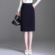 AUTHENTIC TOTOSA SHOP Women's A-Line Office Skirt with Cross Pockets on 2 Sides Korean Style_CV807
