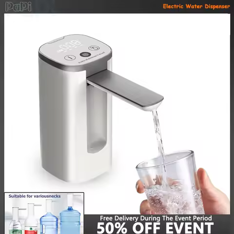 Electric Water Gallon Pump Automatic Water Pump 19 Liters Foldable Desktop Water Bottle Pump USB Rec