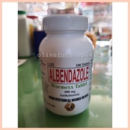 ❤ ☈ ∈ ALBENDAZOLE WORMEXX TABLET 400 MG ANTHELMINTIC *SOLD PER 1 bot.(  100 / 50 tablet repack) TAB