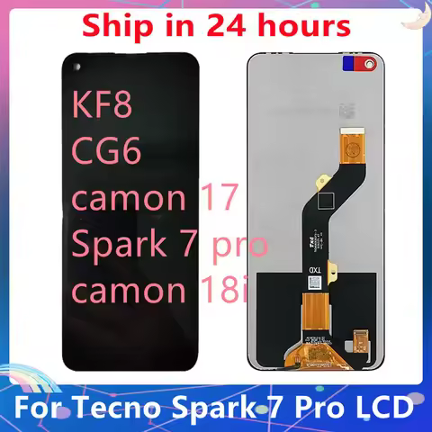 6.8" Original For Tecno Spark 7 Pro KF7j LCD Display Touch Screen Digitizer Assembly Brand New Repai