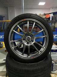 日本外匯 ENKEI GTC01 MAT鋁圈18* 7.5J ET48 5孔114 配ps4胎 （FORTIS直上）