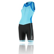 ชุดออกกำลังกาย ชุดไตรกีฬา สำหรับผู้หญิง 2XU X-VENT Front Zip Trisuit - WT4365d BLA/BLK