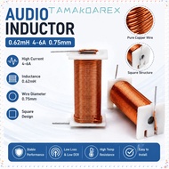 TAMAKOAREX Speaker Crossover Inductor Coil, 0.75mm Pure Copper Audio Inductor Coil, 0.62MH 4-6A Indu