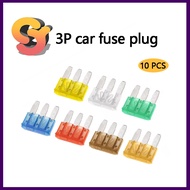 [Ready Stock Supply] 10PCS Tripod Fuse Car Fuse Blade Car Fuse Blade 5A-30A Tripod Fuse