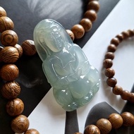 冰種正裝觀音吊墜 | 天然緬甸A貨翡翠 | 玉墜吊咀