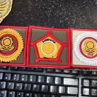 Latest embossed embroidered satpol pp rank badge