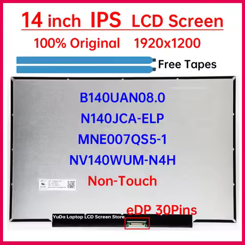 14 Inch Laptop LCD Screen NV140WUM-N4H B140UAN08.0 N140JCA-ELP MNE007QS5-1 Display Matrix Panel 1920