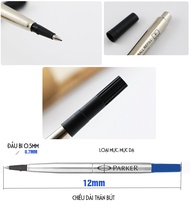 Ruột bút ký dòng parker 0.5mm (F) 0.7mm (M) mực dạ Rollerball refill (Xanh/đen) Minh House