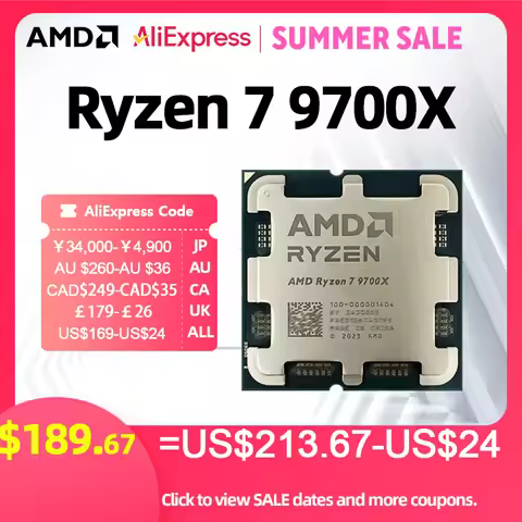 AMD Ryzen 7 9700X AMD R7 9700X CPU 8-Core 16-Thread 5.5GHz Unlocked Desktop Processor Socket AM5 Gam