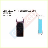 ◙ ☎ ✹ Mohair Clip Seal Mohair Glass Door Feather Mohair Glass Clip Feather Uk Length 2.2 M