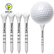 QIUJUU 100pcs White Striped Golf Tee, Wooden Digital Scale Golf Wood Tees, Golf Training Aids 69/83m