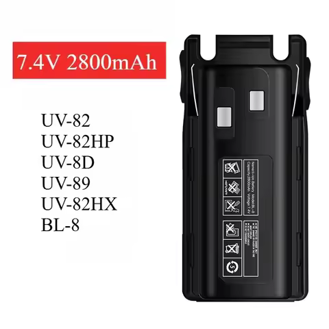 7.4V 2800mAh Compatible with Baofeng UV-82 Battery for BL-8 UV-82HP UV82 UV-8D UV-89 UV-82HX Recharg