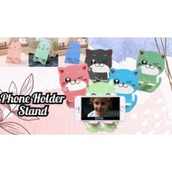 Cat Phone Holder Stand Wood/Tempat Letak Telefon Kayu Kucing