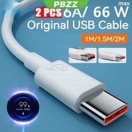 PBZZ FOR honor X8C honor X8A honor X8B honor X6B honor X6A  6A Usb Type C Cable Charger Max 66W Turb